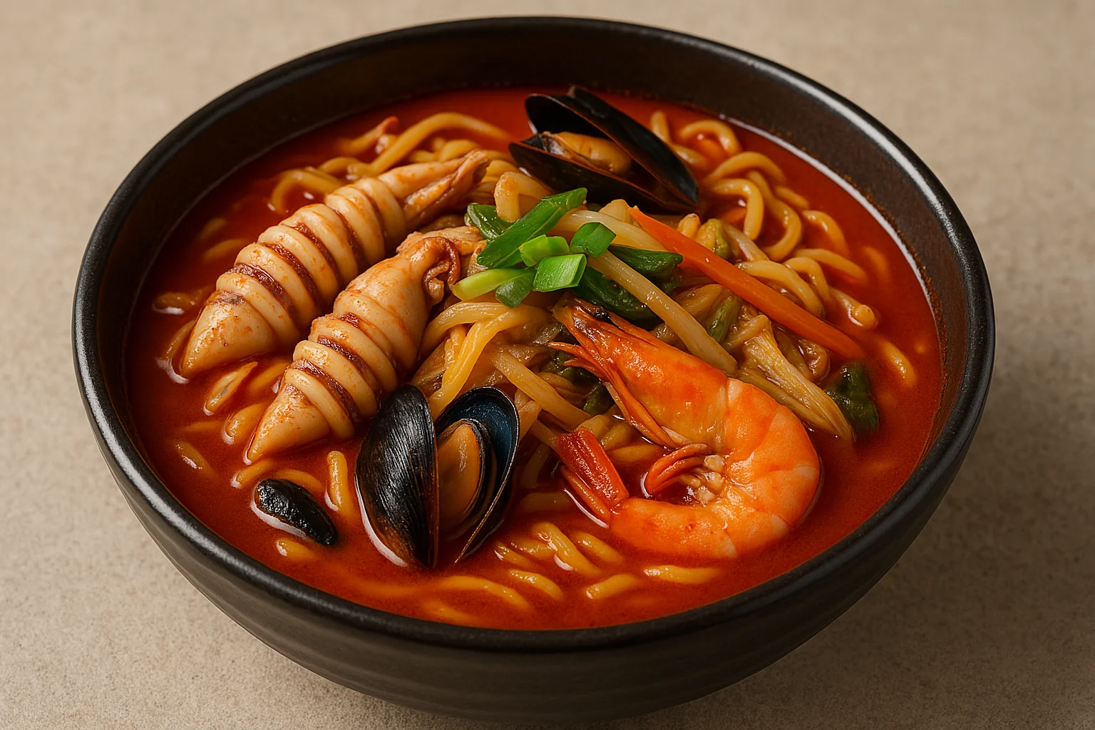 チャンポン - 辛い海鮮スープの韓国式解毒食品で毒素排出と血糖値安定に効果的なチャンポン