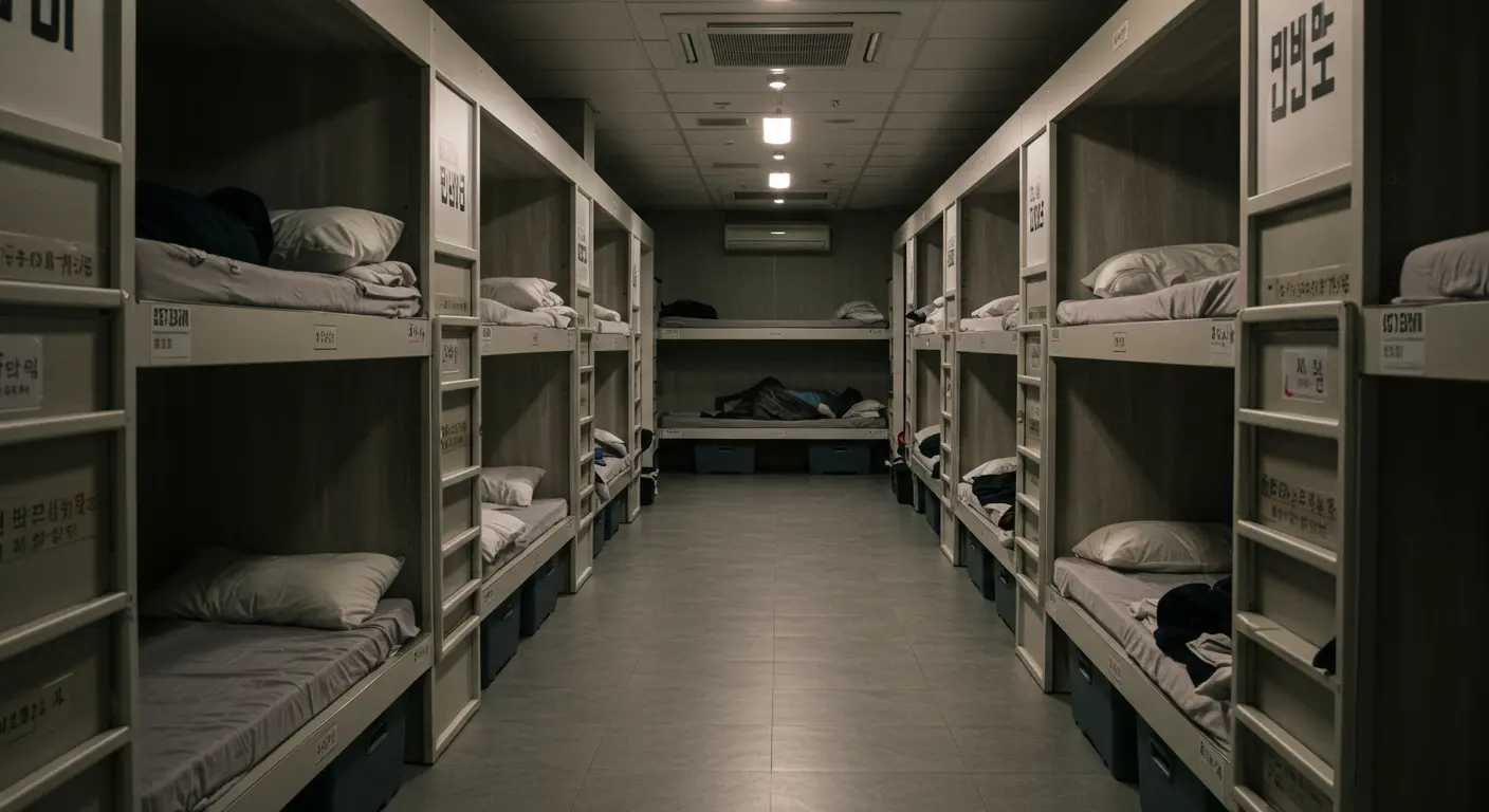 24-hour steam room accommodations - overnight access to a steam room with sleeping quarters and a rest area