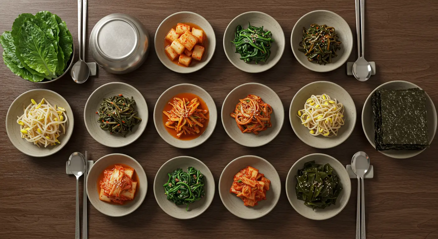 한국인 반찬 구성 요소 김치 나물 조림