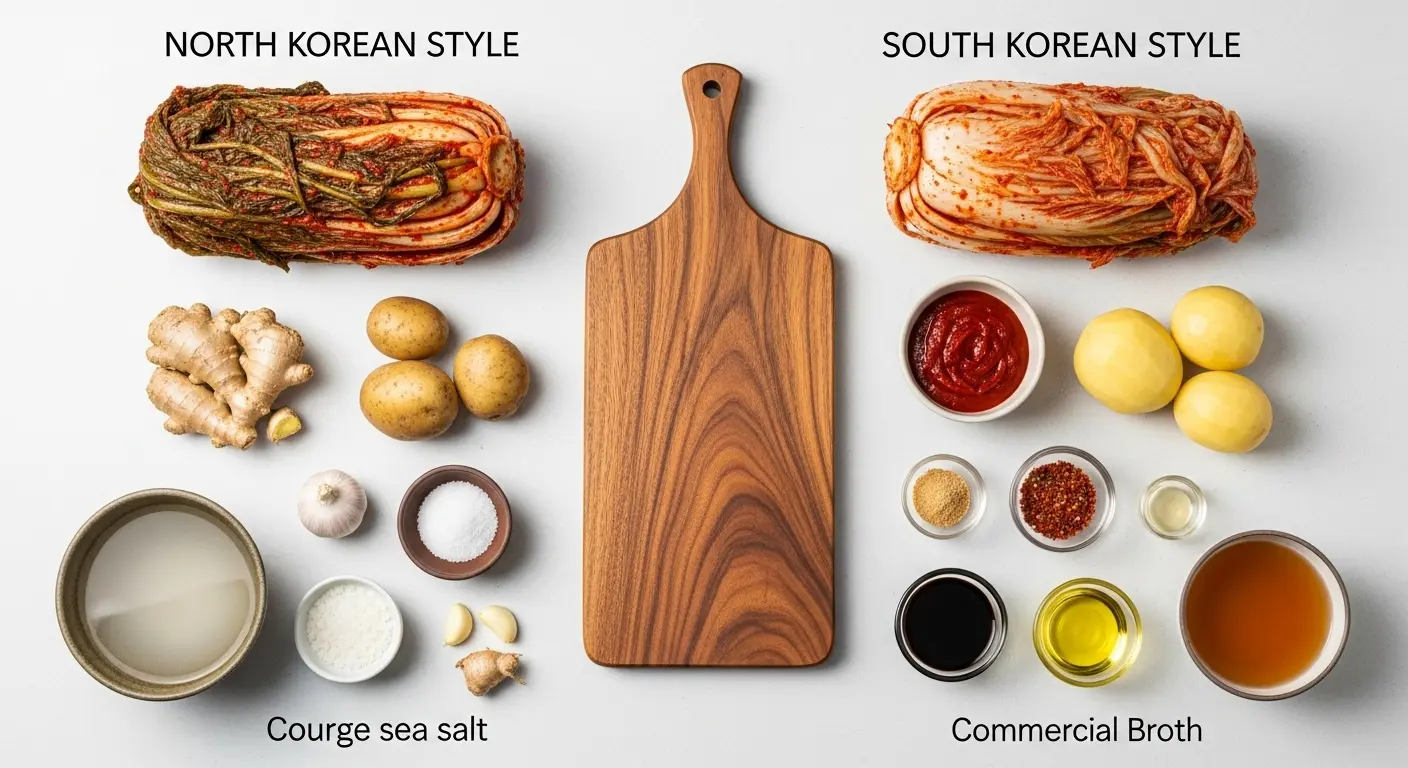 북한식 김치찜의 주요 재료들과 남북 차이점 비교