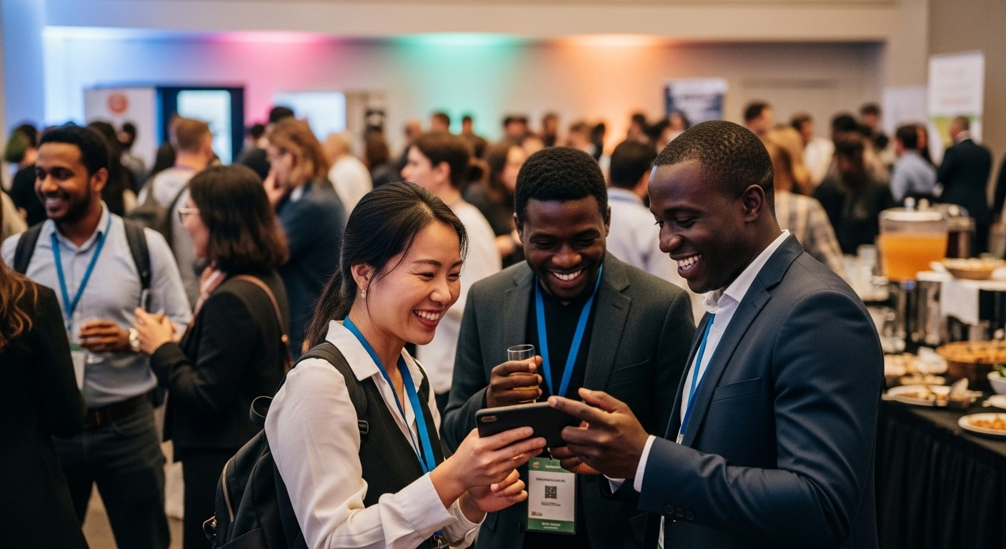 글로벌 언어교류 커뮤니티에서 다양한 국적의 참가자들이 함께 어울리는 모습