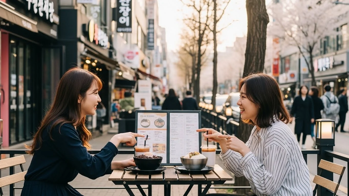 K-드라마 속 일상 대화 장면 - 카페, 식당, 거리에서의 회화